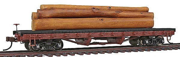 ACF Log Car w/Logs - Ready to Run - Silver Series(R) -- 1906-1935 Version (Boxcar Red), HO, Bachmann Industries 18332