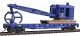 Flatcar with Logging Crane - Ready to Run -- Alaska Railroad (blue), HO, WalthersTrainline 1780