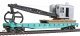 Flatcar with Logging Crane - Ready to Run -- Union Pacific(R) (green, black), HO, WalthersTrainline 1783