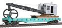 Flatcar with Logging Crane - Ready to Run -- Union Pacific(R) (green, black), HO, WalthersTrainline 1783