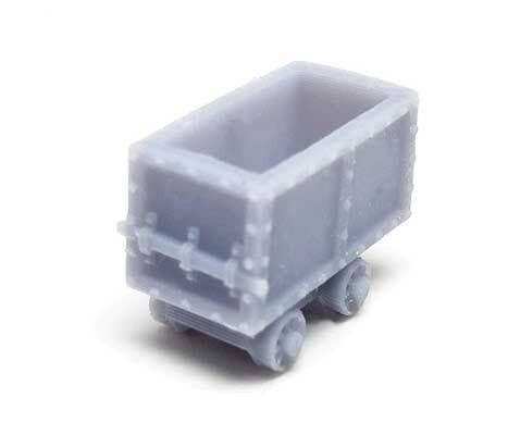 Unpainted 3D Printed Parts -- Mining Cart pkg(5), HO, All Scale Miniatures 870970