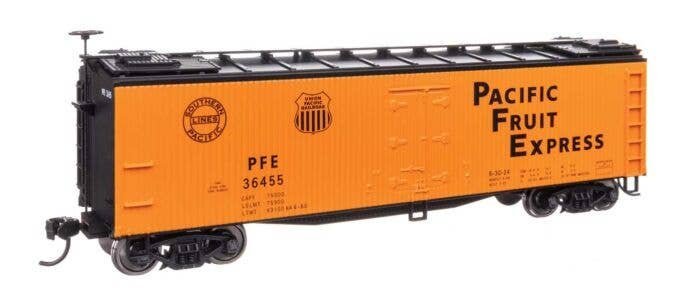 40′ Early Reefer - Ready To Run -- Pacific Fruit Express SP/UP 36455, HO, WalthersMainline 41233