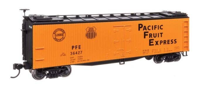40′ Early Reefer - Ready To Run -- Pacific Fruit Express SP/UP 36427, HO, WalthersMainline 41232