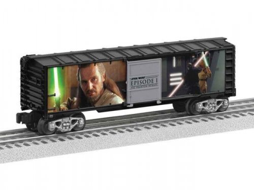 Steel Boxcar with Illuminated Light Sabers - 3-Rail - Ready to Run -- Star Wars(TM) Darth Maul vs. Qui-G, O, Lionel 2528280