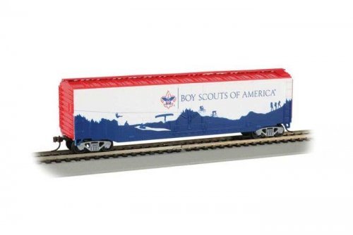 50′ Plug-Door Boxcar - Ready to Run - Silver Series(R) -- Boy Scouts of America(R) Adventure, HO, Bachmann Industries 18013