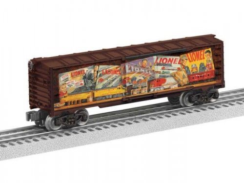 Steel Boxcar - 3-Rail - Ready to Run -- Angela Trotta Thomas Well-Stocked Shelves (brown car), O, Lionel 2538030