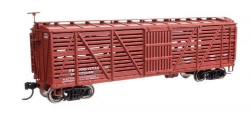 40′ Wood Stock Car - Ready to Run -- Pennsylvania Railroad 128099, HO, WalthersMainline 41465
