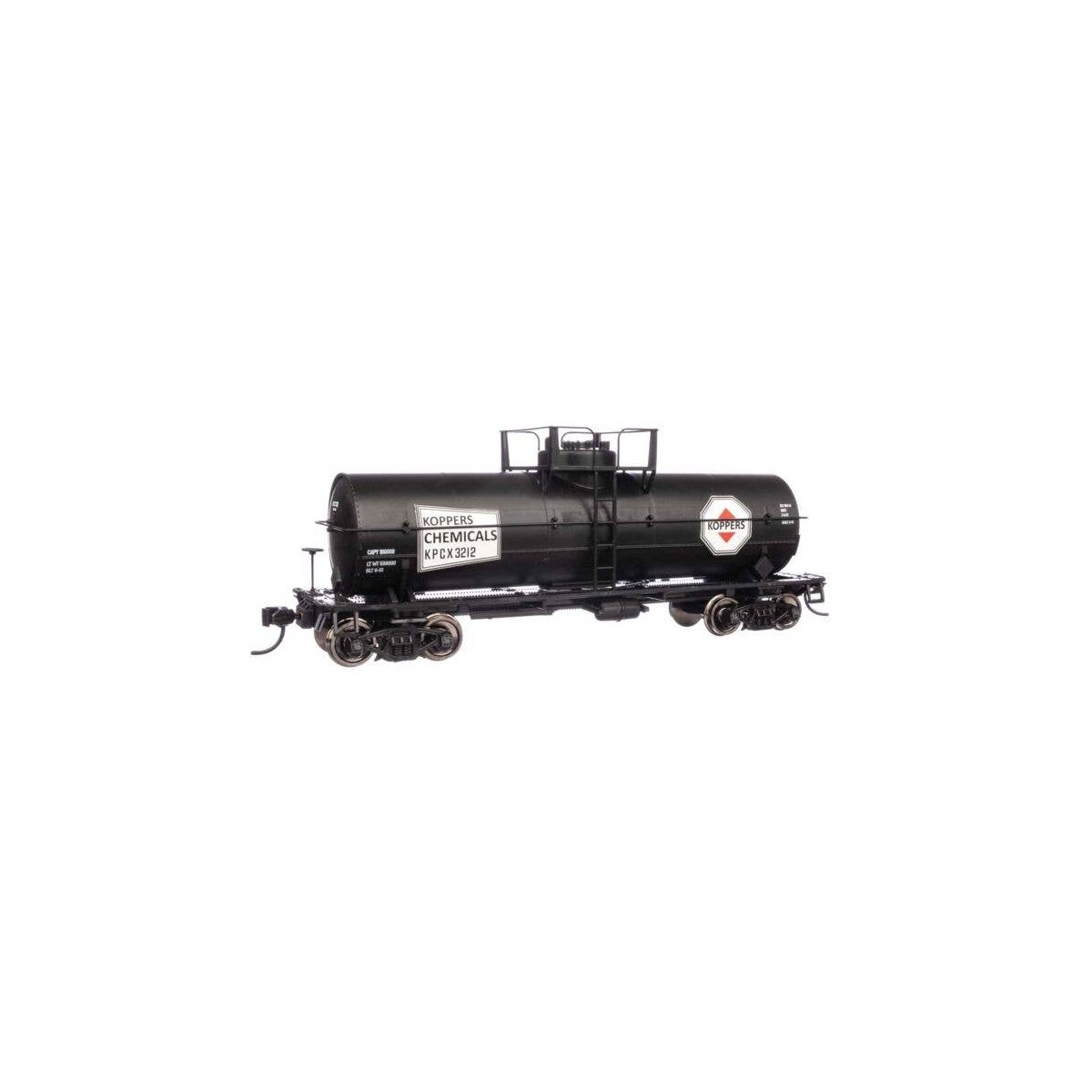 36′ 10,000-Gallon Insulated Tank Car w/Large Dome, Bolted Jacket - Ready to -- Koppers Chemicals KPCX 3212, HO, WalthersMainli