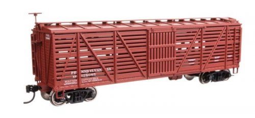 40′ Wood Stock Car - Ready to Run -- Pennsylvania Railroad 128085, HO, WalthersMainline 41464
