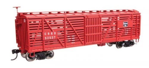 40′ Wood Stock Car - Ready to Run -- Chicago, Burlington & Quincy 52537, HO, WalthersMainline 41452