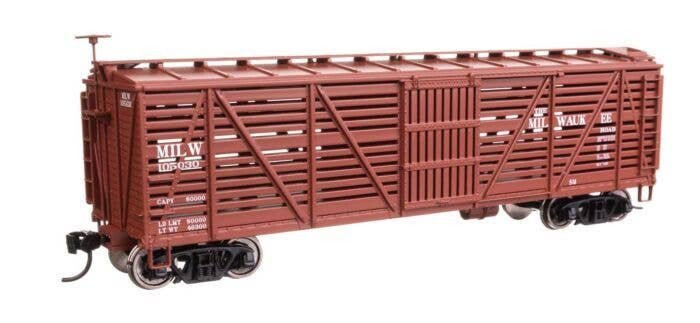 40′ Wood Stock Car - Ready to Run -- Milwaukee Road 105030, HO, WalthersMainline 41462