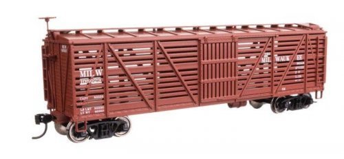 40′ Wood Stock Car - Ready to Run -- Milwaukee Road 105023, HO, WalthersMainline 41461