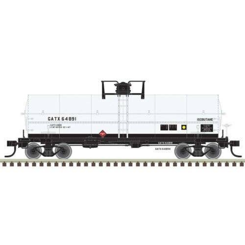 11,000-Gallon Tank Car w/Platform - Ready to Run - Master(R) -- GATX 64894 (white, b, HO, Atlas Model Railroad Co. 20007350
