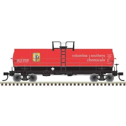 11,000-Gallon Tank Car w/Platform - Ready to Run - Master(R) -- PPG Columbia Souther, HO, Atlas Model Railroad Co. 20007354