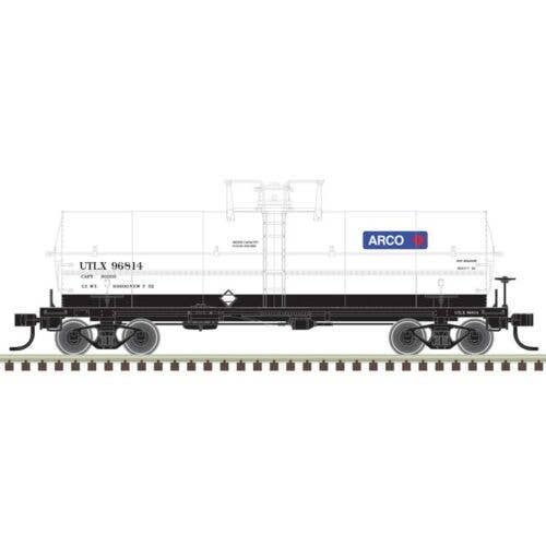 11,000-Gallon Tank Car w/Platform - Ready to Run - Master(R) -- Arco UTLX 96814 (whi, HO, Atlas Model Railroad Co. 20007346