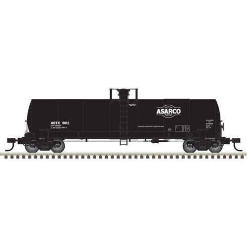 ACF 17,360-Gallon Tank Car - Ready to Run - Master(R) -- ASARCO ASTX 1007 (black, whi, N, Atlas Model Railroad Co. 50006899