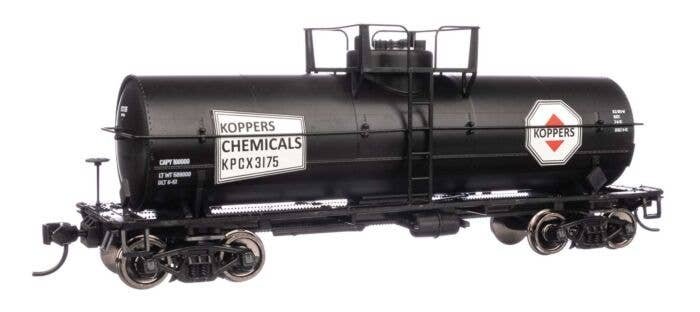 36′ 10,000-Gallon Insulated Tank Car w/Large Dome, Bolted Jacket - Ready to -- Koppers Chemicals KPCX 3175, HO, WalthersMainli