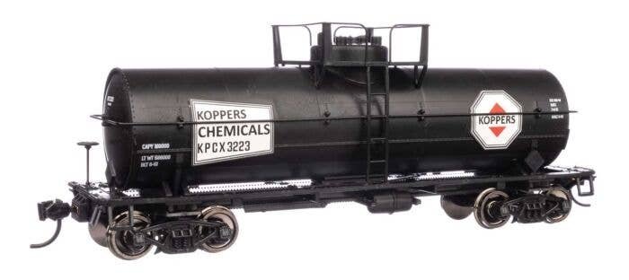 36′ 10,000-Gallon Insulated Tank Car w/Large Dome, Bolted Jacket - Ready to -- Koppers Chemicals KPCX 3223, HO, WalthersMainli