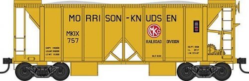 70-Ton 2-Bay Ballast Hopper with Side Chutes (Ballast Gates) - Ready to Run -- Morrison, HO, Bowser Manufacturing Co. 43676