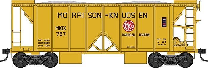 70-Ton 2-Bay Ballast Hopper with Side Chutes (Ballast Gates) - Ready to Run -- Morrison, HO, Bowser Manufacturing Co. 43676