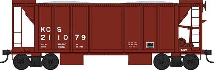 70-Ton 2-Bay Ballast Hopper with Side Chutes (Ballast Gates) - Ready to Run -- Kansas C, HO, Bowser Manufacturing Co. 43670