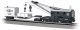 250-Ton Crane Derrick with Boom Tender - Silver Series(R) -- Atchison, Topeka & Santa Fe (bl, HO, Bachmann Industries 16102