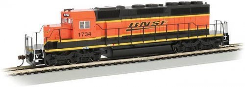 EMD SD40-2 - DCC -- BNSF Railway 1734 (Heritage III H3 orange, black, yellow Wedge Logo), HO, Bachmann Industries 60916