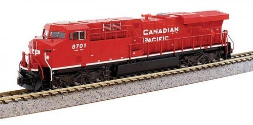 GE ES44AC GEVO - ESU LokSound & DCC -- Canadian Pacific 8701 (red, white), N, Kato USA Inc 1768944S