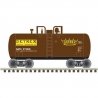 28′ Beer Can Shorty Tank Car - Ready to Run -- Detrex GATX 27369 (black, yellow, white), N, Trainman 50006874