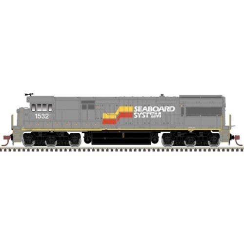 GE U28C - LokSound and DCC - Master(R) Gold -- Seaboard System 1532 (gray, red, yell, HO, Atlas Model Railroad Co. 10004614