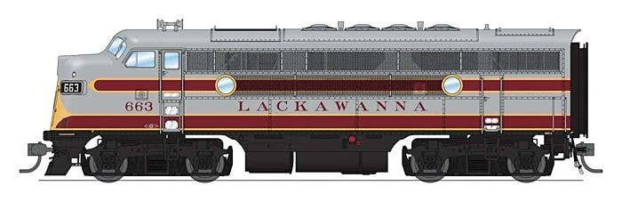 EMD F3A - Sound and DCC - Paragon4(TM) -- Delaware, Lackawanna & Western 664 (2020s Stea, HO, Broadway Limited Imports 9663