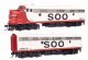 EMD FP7 & F7B Standard DC -- Soo Line 2501A & 2501C (white, red, black), HO, WalthersProto 49555