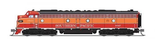 EMD E9A - Sound and DCC - Paragon4(TM) -- Southern Pacific 6052 (Daylight, orange, red, b, N, Broadway Limited Imports 8825