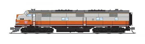 EMD E7A - Sound & DCC - Paragon4(TM) -- Milwaukee Road 119B (gray, orange, black), N, Broadway Limited Imports 8768