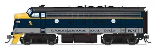 EMD F3A - Standard DC - Stealth -- South Branch Valley Chesapeake & Ohio 8016 (restored , HO, Broadway Limited Imports 9661