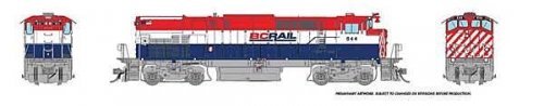 Montreal Locomotive Works MLW M420 - Standard DC -- British Columbia Railway 642 (red, white, , HO, Rapido Trains Inc 33035