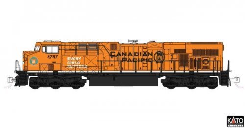 GE ES44AC GEVO - DCC -- Canadian Pacific 8757 (Every Child Matters, orange, black, white), N, Kato USA Inc 1768960DCC