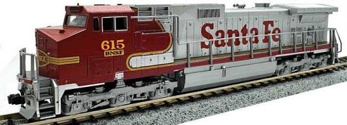 GE C44-9W - Standard DC -- BNSF Railway 667 (Ex-ATSF Patch Warbonnet, silver, red, Santa Fe Letter, N, Kato USA Inc 1763516