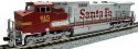 GE C44-9W - Standard DC -- BNSF Railway 667 (Ex-ATSF Patch Warbonnet, silver, red, Santa Fe Letter, N, Kato USA Inc 1763516