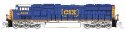 EMD SD70M with Flat Radiators - Standard DC -- CSX 4688 Spirit of Tampa (blue, yellow, Boxcar Logo, N, Kato USA Inc 1767617