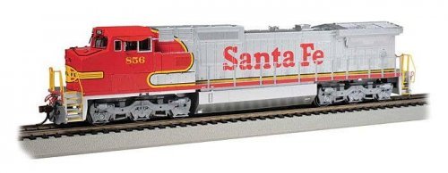 GE Dash 8-40CW - Sound and DCC -- Santa Fe 856 (Warbonnet, silver, red), HO, Bachmann Industries 68511
