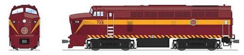 Baldwin RF16 Sharknose A-Unpowered B Set w/Sound & DCC - Paragon4(TM) -- Duluth, Missabe, HO, Broadway Limited Imports 7704