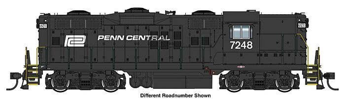 EMD GP9 Phase III - LokSound 5 Sound and DCC -- Penn Central 7267, HO, WalthersProto 42732