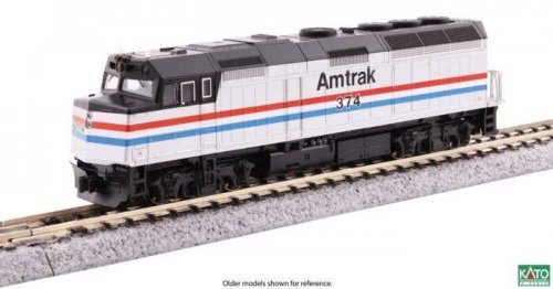 EMD F40PH As-Built Version - Sound and DCC -- Amtrak 405 (Phase III, silver, red, white, blue), N, Kato USA Inc 1766109S