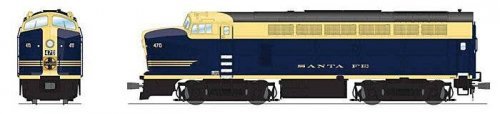 Baldwin RF16A Sharknose A - Sound & DCC - Paragon4(TM) -- Santa Fe 470C (Fantasy Scheme,, HO, Broadway Limited Imports 7699