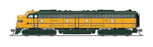 EMD E8A - Sound and DCC - Paragon4(TM) -- Chicago & North Western 5030B (yellow, green), N, Broadway Limited Imports 8819