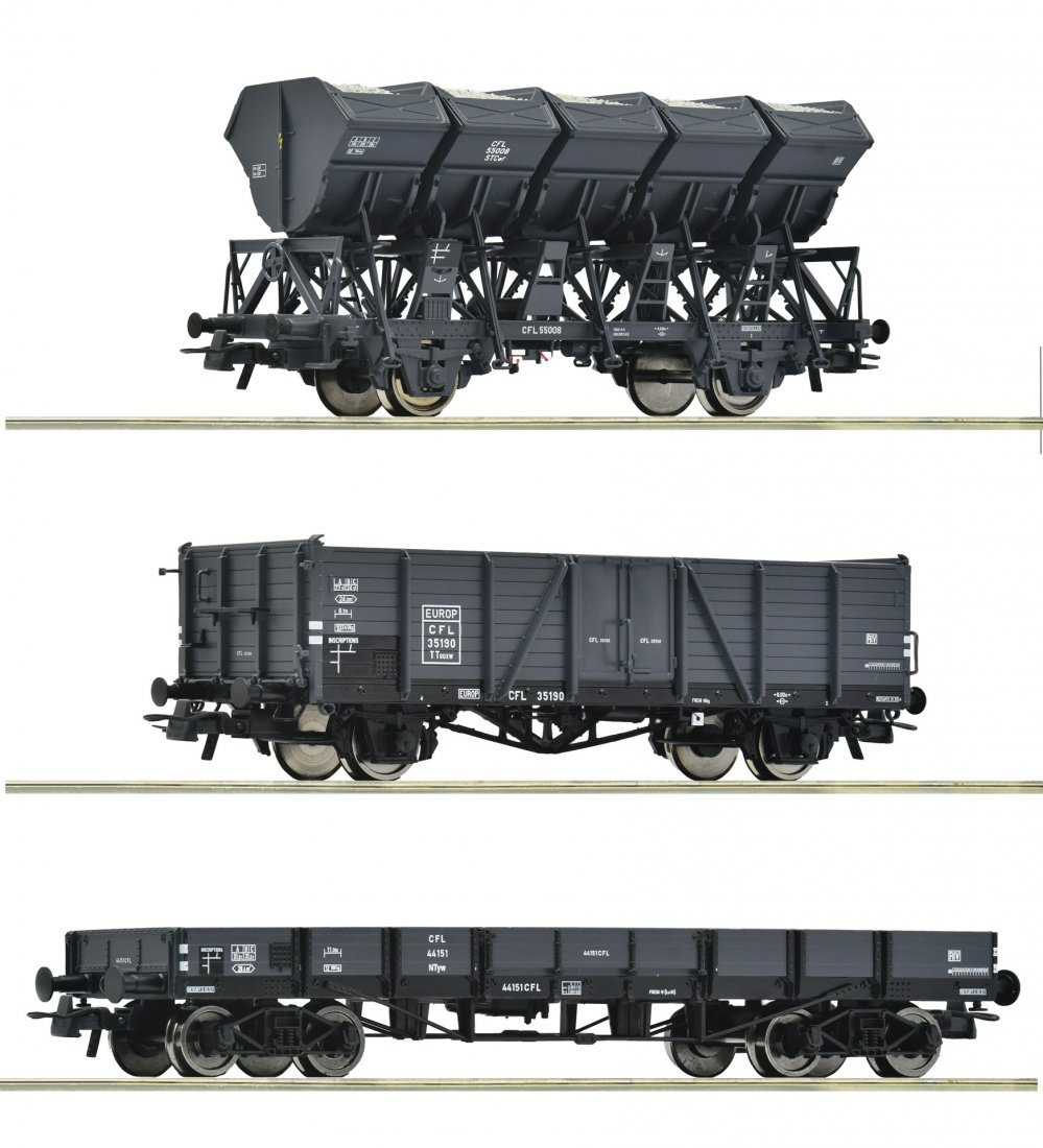 3 piece set: Goods train, CFL, HO, Roco 6600258