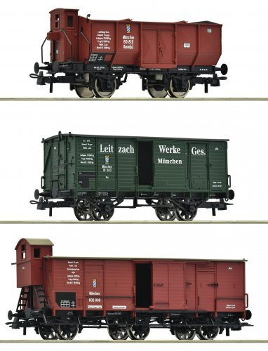 3 piece set: Goods train, K.Bay.Sts.B., HO, Roco 6600223
