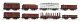 8 piece set: Goods wagons, DR, HO, Roco 67127