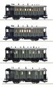 4 piece set: Local passenger train, K.Bay.Sts.B., HO, Roco 6200197